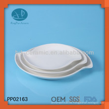 Kundenspezifische Perle Porzellan Platte, Teller für Restaurant, Geschirr moderne Gerichte